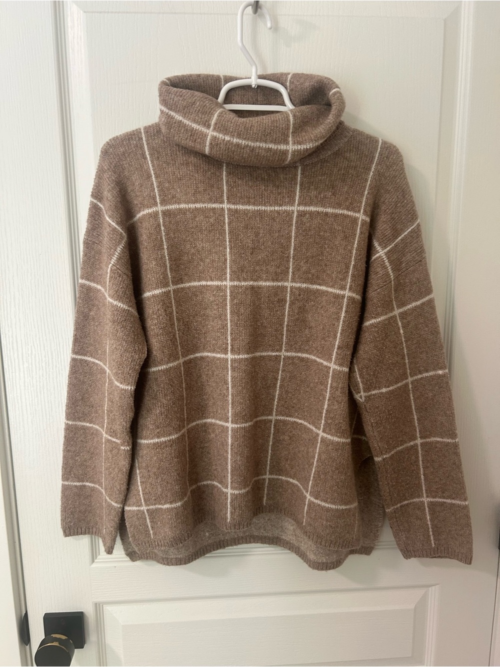 Madewell Windowpane Turtleneck Sweater